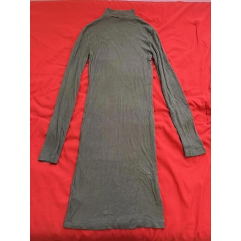 ASOS Knit Mock Neck Mini Dress in Army Green (US 4) - Picture 2 of 6